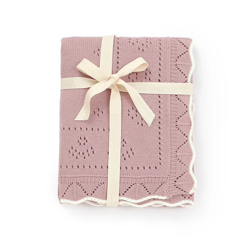 Baby Blankets Newborn 90*70cm Knitting Dual-Use Infant Boys Girls Stroller Swaddle Wrap Quilts Breathable Toddler Receiving Mats