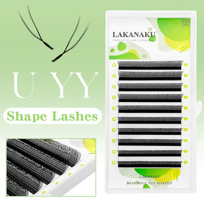 LAKANAKU YY/3D/4D/5D/6D W Clover Eyelashes Extension Cilios Extensiones De Pestañas Premade Fans Eyelash Extensions Volume