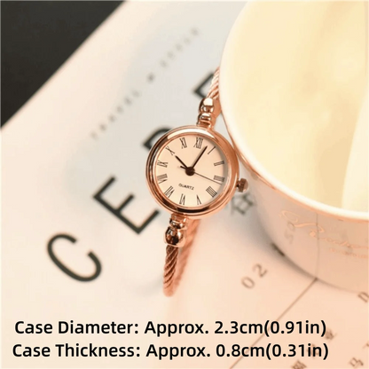 Casual Luxury Bangle Bracelet Retro Alloy Quartz Watch Wristwatch Chain Watches Ladies