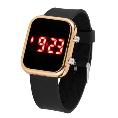 Fashion Digital Watches for Women Simple Square Silicone Strap Electronic Ladies Sports Wristwatch LED Watch Relogio Feminino