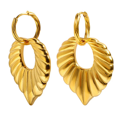 Stainless Steel Exaggerated Large Waterproof Hoop Earrings