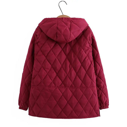 Oversized 7XL Cotton Jacket For Women's Autumn Winter Loose Casual Hooded Coat Female Thicken Cotton-padded Parkas Overcoat