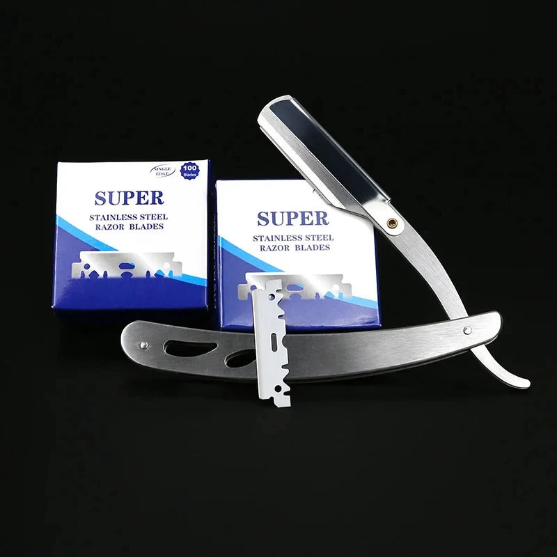 10/100/200PCS Single-sided Razor Blade Stainless Steel Razor Blades Men Shaving Shaver Manual Razor Blade Barber Shaving Tools