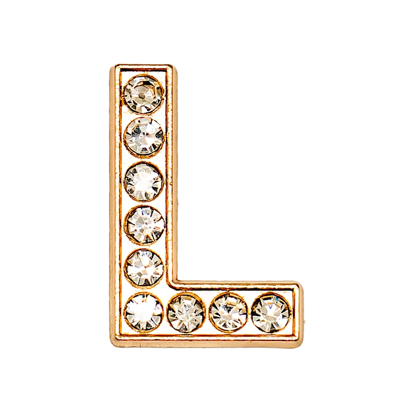 1pcs Metal Gold Luxury Letters Shoe Charms for Clog Alphabet Shoes Decorations Pins for Women Girl Sandal DIY Party Favor Gifts