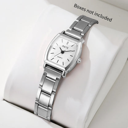 Elegant Small Dial Women Quartz Watch Silver Alloy Band Ladies Wristwatches Reloj Mujer Girls Clock(Without Box)