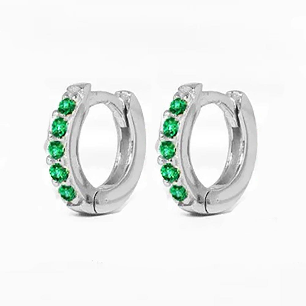 2Pcs Rainbow Little Huggies Stainless Steel Hoop Earrings Girl Tiny Rings Cartilage Small Helix Piercing Tragus Circle Men Hoops
