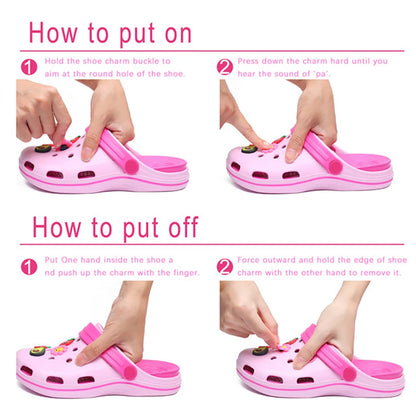 17-25PCS Japanese Anime Shoe Charms Cartoon Shoes Accessories Clogs Sandals Decorations Buckle for Friend Party Gifts