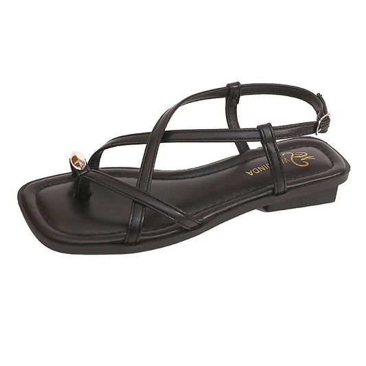 High Heel Sandals for Women New Summer 2026 Girls Low Heel Comfortable Sports and Casual Solid Sandals for Women Sandalias