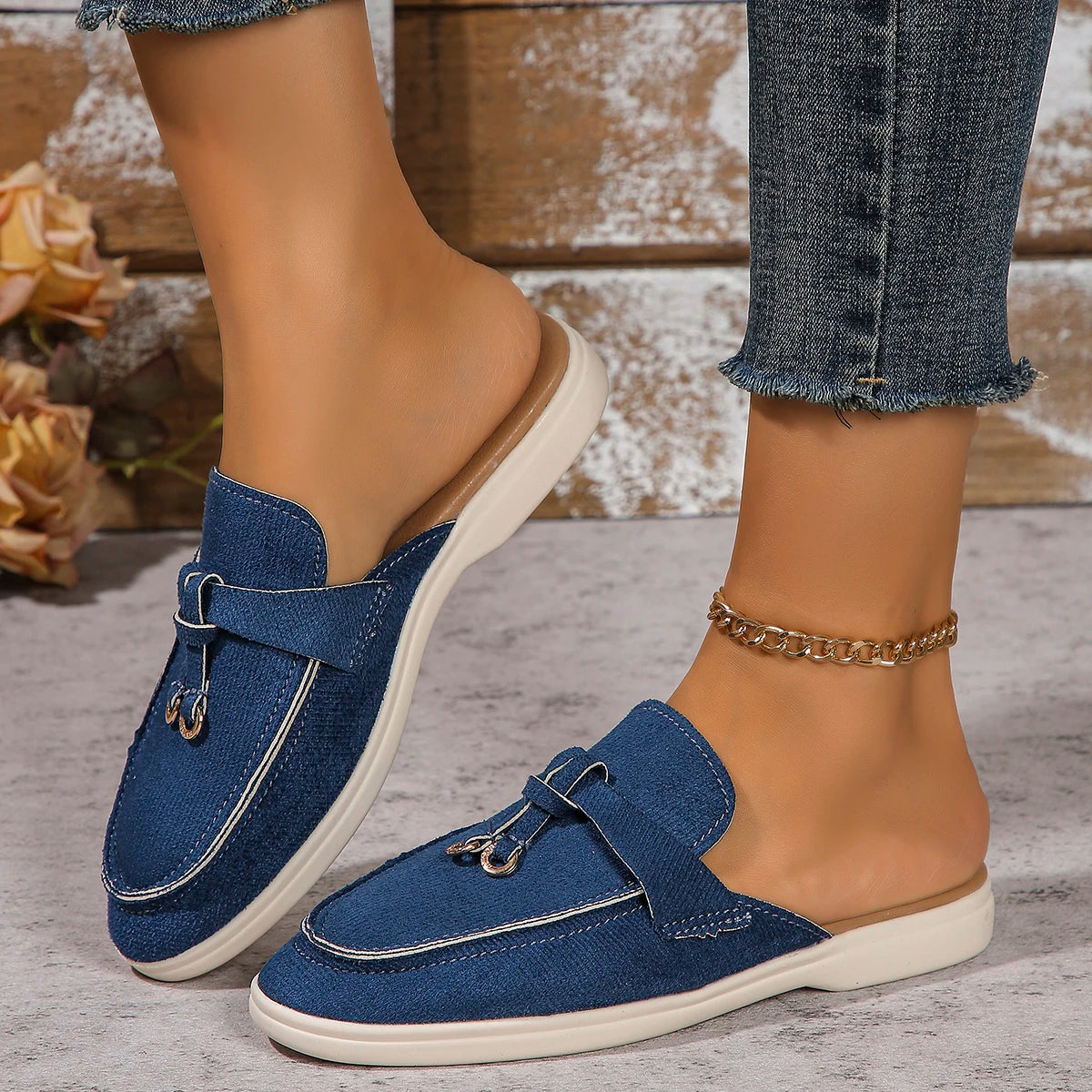 2024 New Women's Sneakers Flat Casual Shoes Slip on Ladies Loafers Plus Size 42 Vulcanized Shoes Walking Sneaker Women Slippers