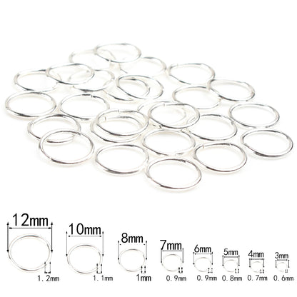 3-12mm Gold Silver Color Loops Open Jump Rings Metal Split Rings Connectors For Diy Jewelry Finding Making Accessories Supplies