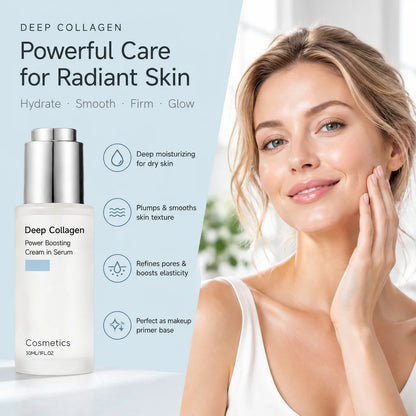 Deep Collagen Boosting Cream in Serum Moisturizing Boost Skin Elasticity Enhance Skin Radiance For All Skin Skincare Primer Base