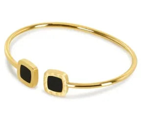 Stainless Steel Feather Shape Bangle Bracelets Jewelry