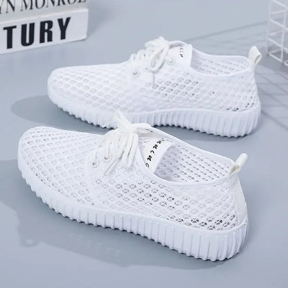 Women Running Sneakers Ladies Gym Shoes Outdoor Anti-skid Sport Footwear Soft Bottom Walking Shoes Mesh Hollow Out Shoes