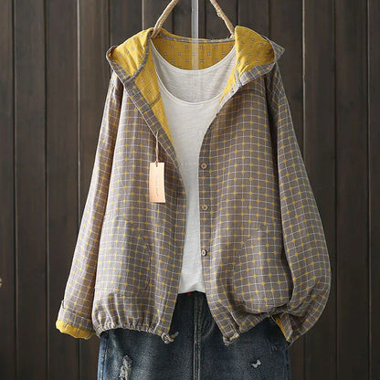 New Hooded Printed Shirt Casual Loose Top
