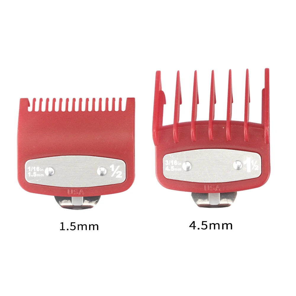 2Pcs Professional Hair Cutting Guide Comb Clipper Limit Comb Trimmer Cutting Styling Tools Attachment Compatible 1.5mm 4.5mm