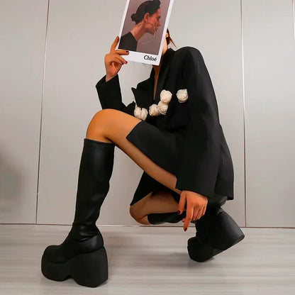 Women's Chunky Platform Boots in Style Options