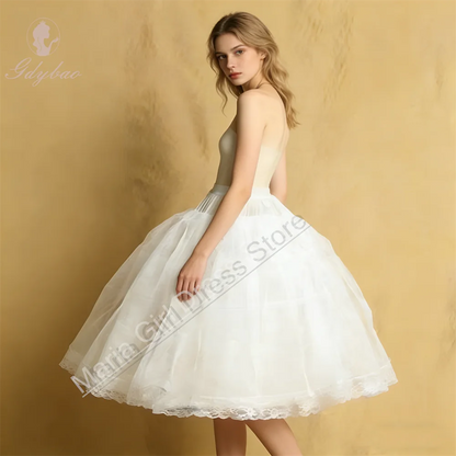 Kids 2 Hoop Skirt Beautiful Petticoat Petticoats For  Flower Girls Dresses Little Crinoline Lolita Skirt Underskirt Vestido