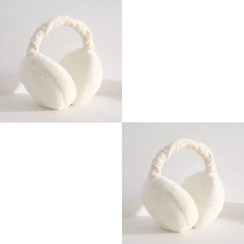 1/2/4pcs Solid Soft Plush Ear Keep Warmer Winter Earmuffs For Women Men Fashion Outdoor Earflap Protection Ear-Muffs Ear Cover