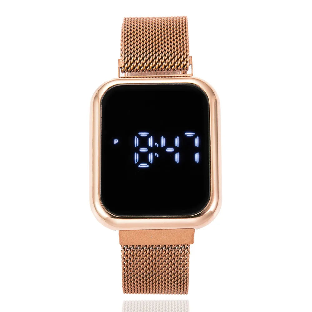 Simple Square Men's and Women's Digital Watch Fashion Touch Screen LED Watches for Woman Casual Electronic Watch Reloj Mujer
