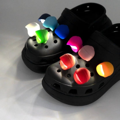 1/12PCS LED Lights Shoe Charms 3 Flashing Modes 12 Colors Luminous Shoe Accessories Pins for Fashion Women Men Growing Shoe Gift