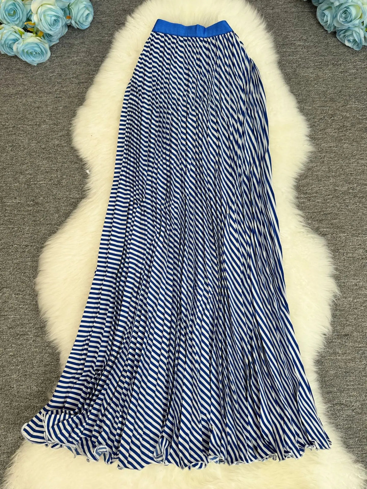 Polka Dot Print High Elegant A-line Pleated Long Skirt For Women 2025 Spring autumn Office Lady Casual Leopard Skirts