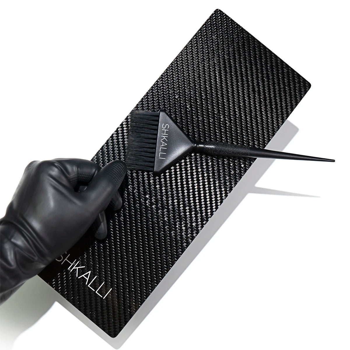 SHKALLI Professional Carbon Fibre Hair Balayage Board and Brush Set Hair Dyeing Tool Kit for Hairdressers