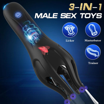 Glans Trainer for Men Powerful Vibrating Penis G Spot Masturbator Soft Fingertip Prolong Endurance Massage Vibrator Erotic Toys