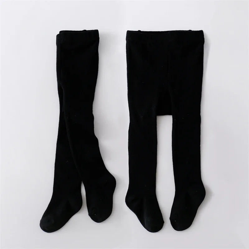 1/2Pcs Baby Girls Tights Spring Daily Knitted Stockings Cotton Soft Newborn Leggings Casual White Black Pantyhose For 0-2 Years