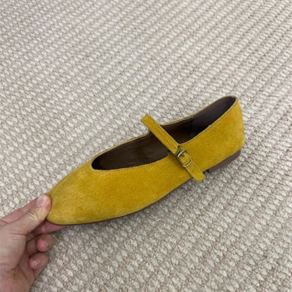 Women's Buckle-Strap Ballet Flats
