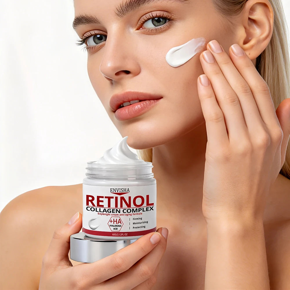 ENVISHA Face Skin Care Retinol Collagen Complex Cream Deeply Moisturizes Firming Nourishes Rejuvenating Smoothing Beauty Health