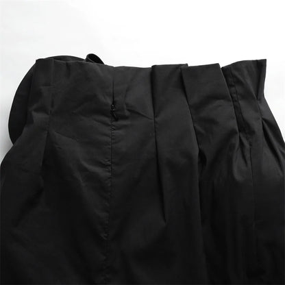 women's skirts New asymmetrical slim fit long skirt for autumn 2026 3D floral women's half skirt Flower bud shape black skirt
