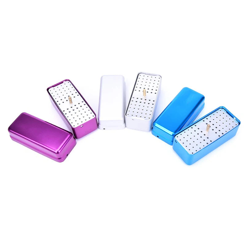1Pc Dental Aluminium Endo Files Holder Box Aluminium 72 Hole Autoclave Sterilizer Case