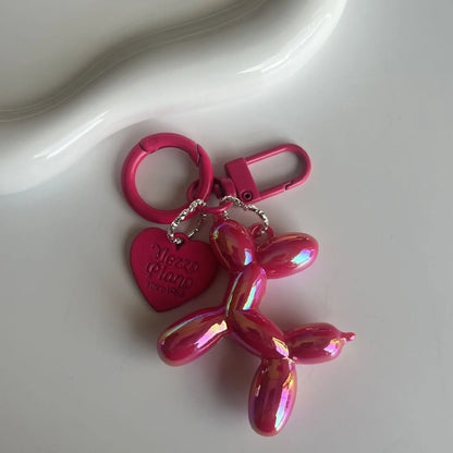 Jelly Cute Jelly Balloon Dog Keychain Pendant Cartoon Dog Chain Keychain - Lovely Accessory Jewelry Gift for Unisex Keys