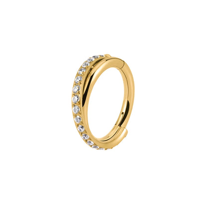 Right Grand Implant Grade Titanium Hinged Seamless Earrings Clicker Hoop Ring for Cartilage Helix Rook Septum Daith Tragus Conch