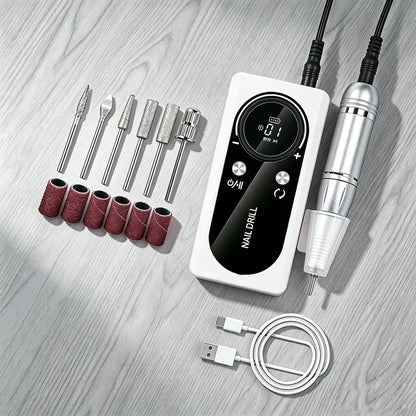 Professional Nail Drill Nail Grinder Set Manicure Cutter Nail Equipment Nail Supplies Home Use Electric Nail Drill Machine