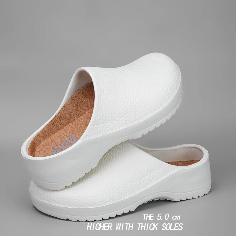 Men Sandals Garden Clogs Waterproof Anti-Slip Oil-Resistant Chef Shoes Comfortable Slippers Women Workers Outdoor Fishing Shoes