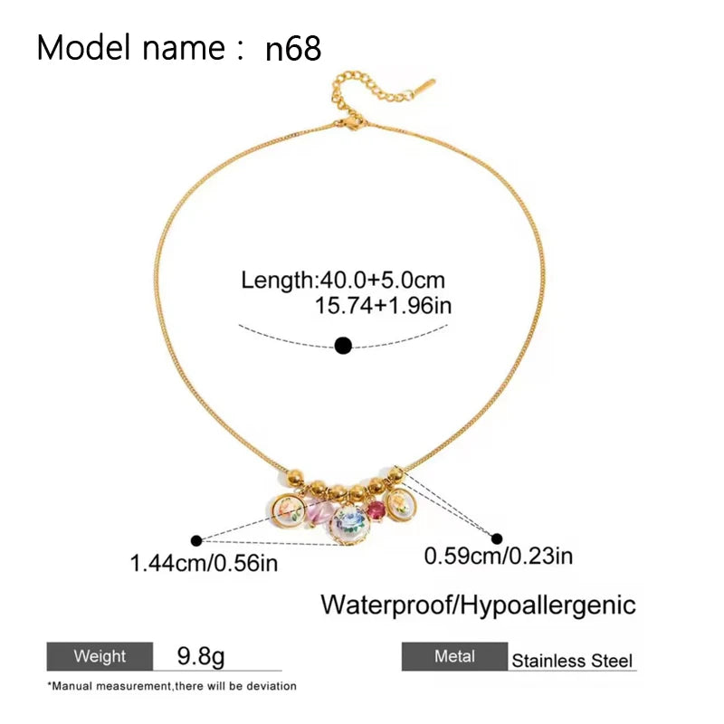 2026 Vintage Necklace On Neck Chain Women's Jewelry Accessories For Girls Clothing Aesthetic Gifts Fashion Pendant