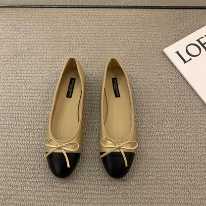 Bailamos Women Brand Ballet Shoes Fashion Bow In Autumn 2022Pregnant Women's Flats Casual Women's Dress Shoes Mujer
