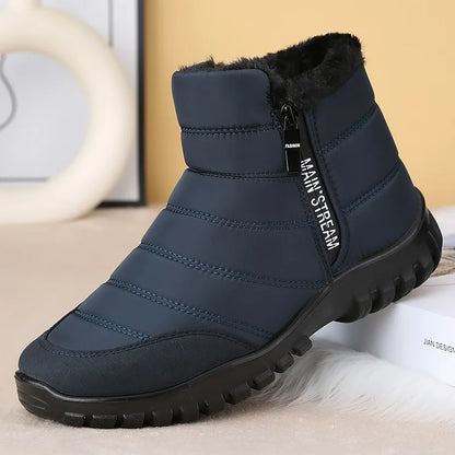 Winter Men Ankle Snow Boots Waterproof Non Slip Shoes for Men Casual Keep Warm Plush Plus Size Couple Footwear Chaussure Homme