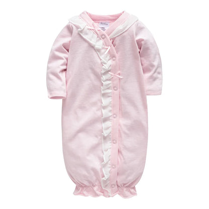Kavkas Baby Girls Rompers Long Sleeve Pink Cotton Babies Sleepwear Girl Pajamas Newborn 0-3 months Baby Clothing