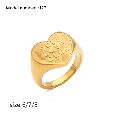 2026 Simple Stainless Steel Rings For Women Gold Color Smooth Geometric Open Rings Arc Rings Diamonds Jewellery Ring Gift