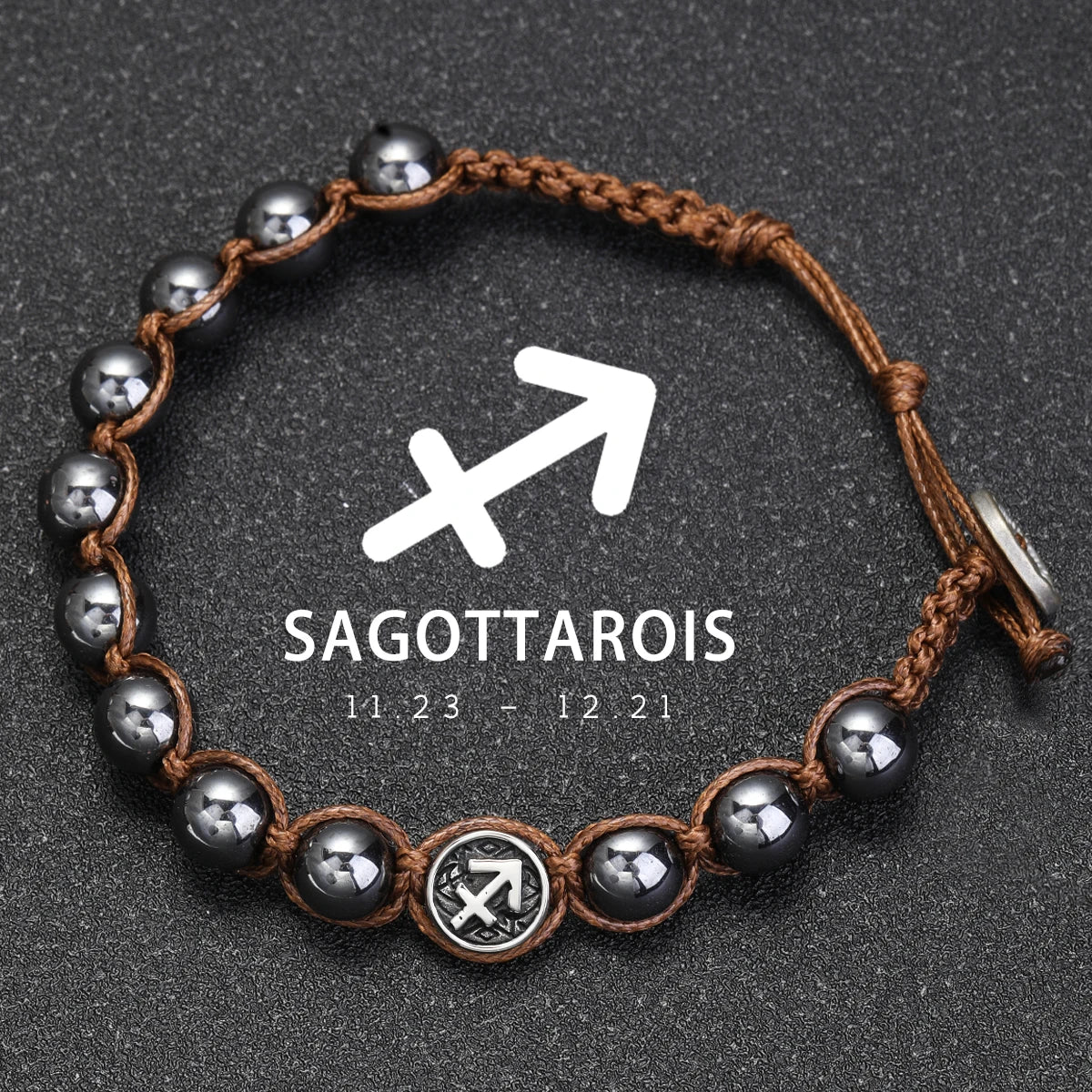 Hand Knitted 12 Zodiac Bracelets Hematite Stainless Steel Leo Libra Bracelet Couples Friendship Gifts Bracelets Jewelry