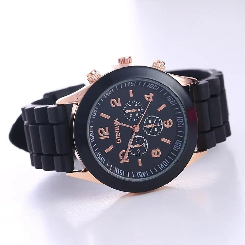 Fashion Silicone Strap Quartz Wristwatches Casual Sports Electronic Watch Women Simple Wrist Watches