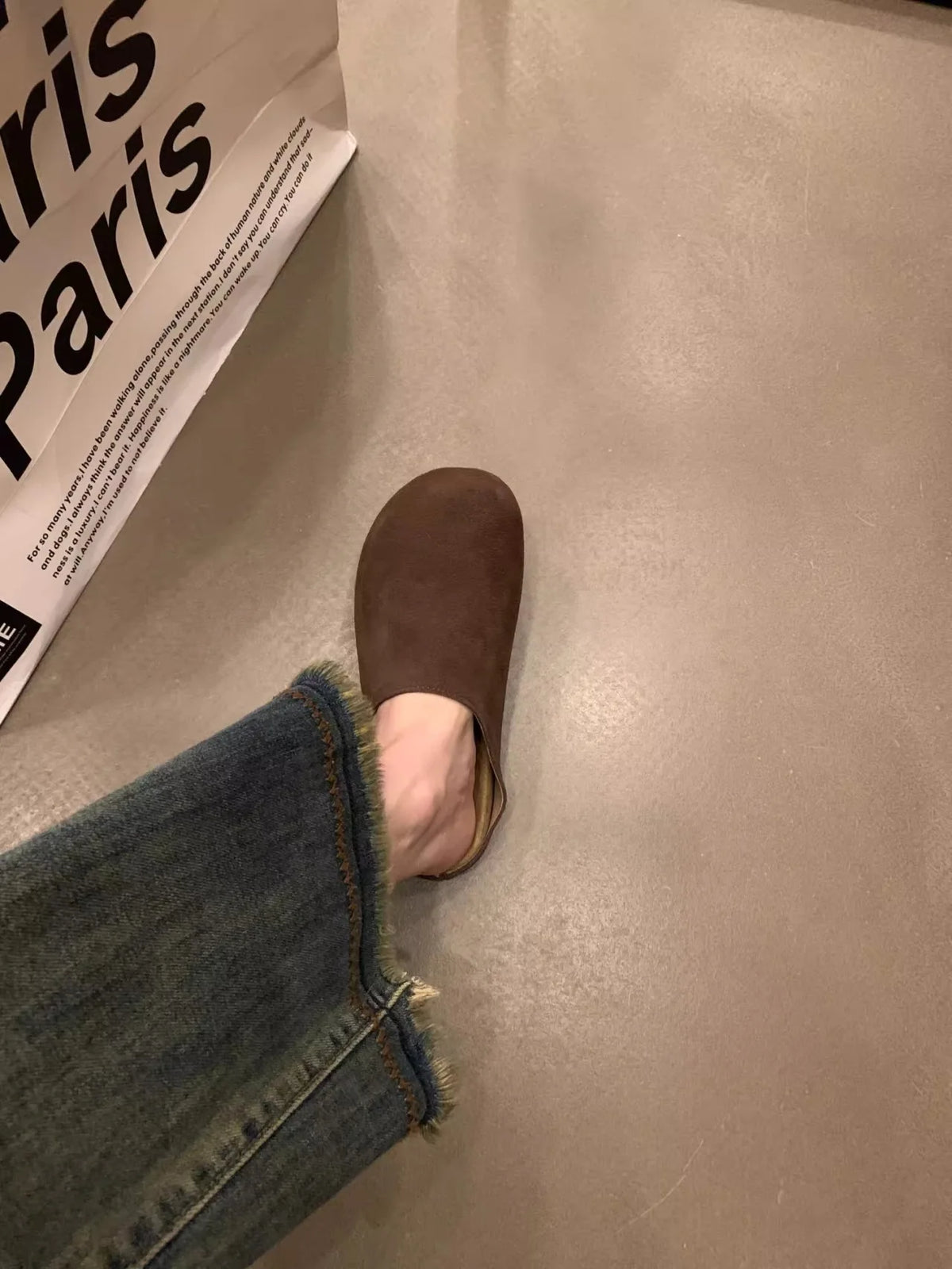 Women's Round-Toe Flat Mules