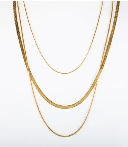 Stainless Steel Vintage Textured Delicate Necklace