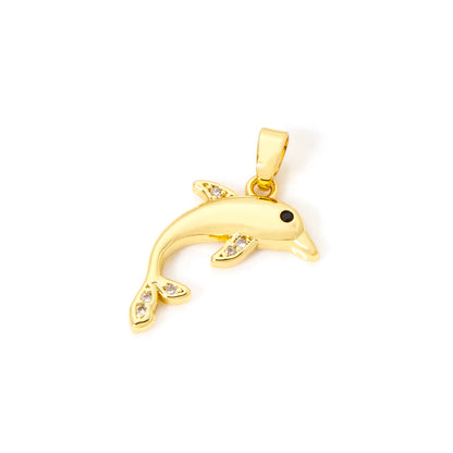 2 Pcs Brass Ocean Charms Gold Plated Dolphin Starfish Fish Seahorse Pendant For DIY Necklace Bracelet Making Jewelry