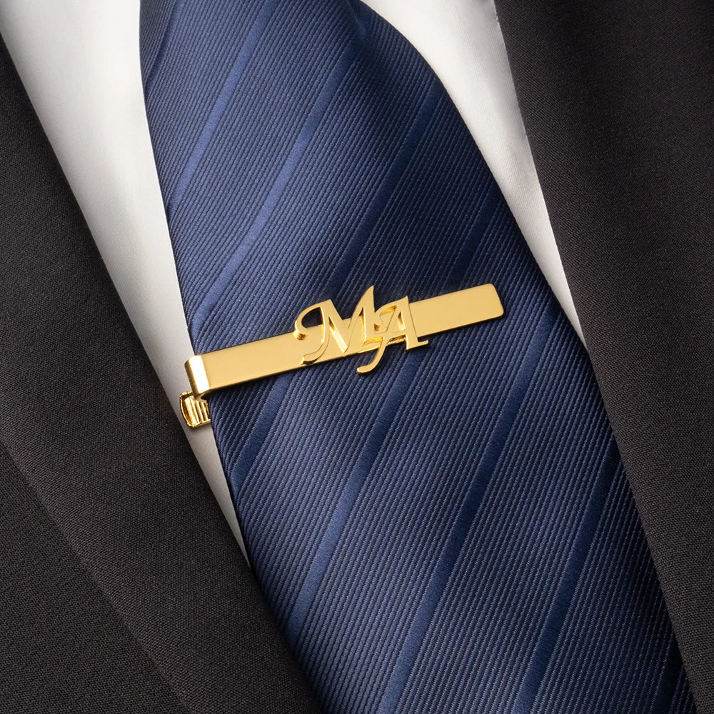 Men's Personalized Mother Child Name Tie Clip Made of Stainless Steel, The Best Men's Jewelry Gift