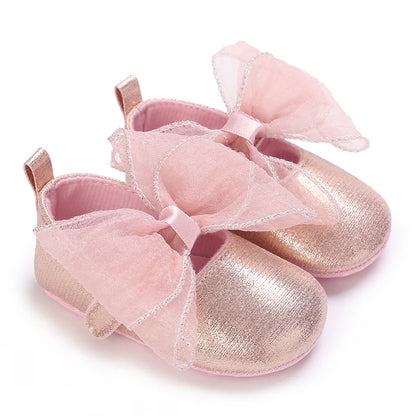 Infant Pre-Walker Shoes 0-1Year Baby Girls Princess Sandals Bowknot Soft Sole Elegant Formal Walking Shoes