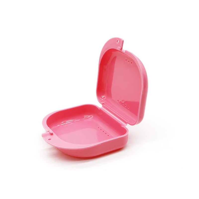 50PCS Denture Storage Box Denture Placement Device with Breathable Holes Orthodontic Prosthesis Teeth Boxes Dental Retainer