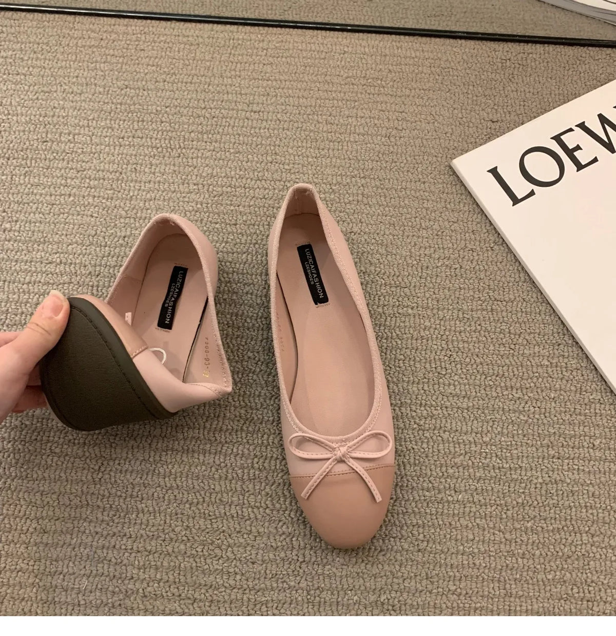 Bailamos Women Brand Ballet Shoes Fashion Bow In Autumn 2022Pregnant Women's Flats Casual Women's Dress Shoes Mujer